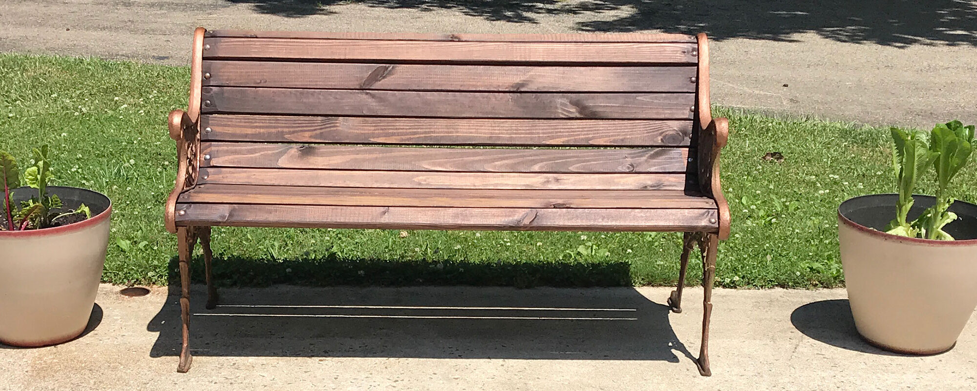 outdoor bench header